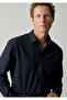 Navy Blue Shirt Loose Fit / Relaxed Comfortable Cut 0212091-70489 - 2