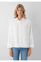 Tencel ™ ) Lyocell Blended White Shirt Oversize / Wide Cut 1220468-89583 - 3