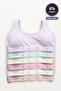Girl's Bustier with 6 Pads, Thick Straps, Combed Cotton Training Bra - 6