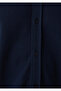 Navy Blue Knitted Shirt Regular Fit / Normal Cut 0212114-80872 - 7