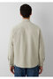 Linen Blend Beige Shirt Regular Fit / Normal Cut 0212088-70146 - 5