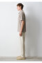 Linen Blend Brown Polo T-Shirt Loose Fit / Relaxed Comfortable Cut 0613341-70352 - 5