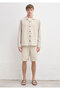 Linen Blend Pocketed Beige Shirt Loose Fit / Relaxed Fit 0212138-70322 - 4