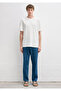 Striped Ecru T-Shirt Loose Fit / Comfortable Loose Cut 0613641-70055 - 3