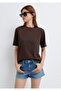 Nazar Boncuğu Printed Brown T-Shirt Regular Fit / Normal Cut 1614292-70251