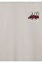 Logo Printed Gray T-Shirt Loose Fit / Comfortable Loose Cut 6610500-90782 - 4