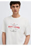 Jeans Printed Ecru T-Shirt Loose Fit / Relaxed Comfortable Cut 0613597-70057