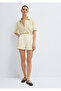 Yellow Shorts with Piping Detail 1410262-89145