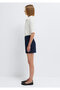 Pile Detailed Navy Blue Shorts 1410262-91598 - 4