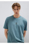 Chess Printed Green T-Shirt Loose Fit / Comfortable Loose Cut 0613633-70128 - 3