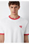 Mj Printed Ecru T-Shirt Loose Fit / Comfortable Loose Cut 0613323-70057 - 6