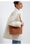Faux Suede Brown Shoulder Bag 1913751-34339