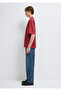 Mvjns Embroidered Red T-Shirt Oversize / Wide Cut 0613617-70424 - 5