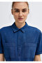 Lace-Up Navy Blue Short Dress 1310874-82052 - 6
