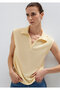Textured Yellow Polo T-Shirt Semi Slim Fit 1613952-84571 - 2