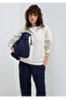 Hooded Beige Sweatshirt with Embroidered Logo Detail 1S10532-85576 - 2