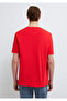 Logo Printed Red T-Shirt Loose Fit / Comfortable Loose Cut 0611711-70467 - 5