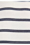 Striped Ecru T-Shirt Loose Fit / Relaxed Comfortable Cut 0613138-70057 - 8