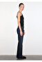One-Shoulder Black Long Sleeve T-Shirt Fitted / Bodycon Cut 1614034-900 - 7