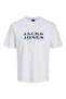 Jcofusıon Jj Branding Tee Ss Crew Neck Men's White T-Shirt 12289880 - 3