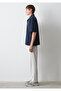 Navy Blue Polo T-Shirt Loose Fit / Comfortable Fit 0613344-86623 - 4