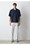 Navy Blue Polo T-Shirt Loose Fit / Comfortable Fit 0613344-86623 - 2