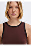 Brown Athlete's Undershirt with Piping Detail Fitted / Body-Fitting Cut 1613980-87537 - 6