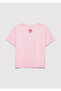 Printed Pink T-Shirt Loose Fit / Relaxed Comfortable Cut 7610398-71007 - 5