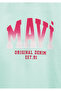 Logo Printed Green Girl's T-Shirt M7610386-71643 - 4