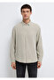 Tencel ™ ) Lyocell and Linen Blend Beige Shirt Regular Fit / Normal Cut 0211482-70333 - 4