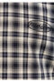 Jeans Embroidered Black Plaid Shirt Loose Fit / Relaxed Fit 0211880-91417 - 8