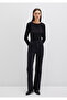 Black Long Sleeve T-Shirt Fitted / Slim Fit 1613625-900 - 3