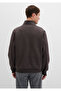 Half Zip Brown Basic Sweatshirt 0S10278-70219 - 4