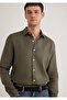 Khaki Linen Shirt Slim Fit / Slim Fit 0211466 -71546
