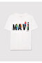 Printed Ecru T-Shirt Loose Fit / Loose Relaxed Cut 6610280 -70057 - 2