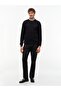 Men's Brand Logo Cotton Casual Black Sweater Mw0Mw28046 Bds - 7
