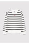 Logo Printed Black Striped Sweatshirt 7s10038-900 - 2