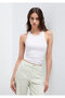 Halter Collar White Basic Tank Top Slim Fit / Slim Fit 1612462 -620 - 2