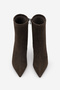 Women's Heeled Boots Pointed Toe Goblet Heel Daily Classic Boots Tepon Brown Suede - 7