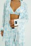 Azure Bloom Trio 4 Piece Satin Pajama Set - 5