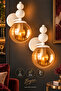 2Pcs Endless Sconce White Honey Glass, Modern Decorative Sconce, Wall Lighting, Living Room, Bedroom and Hallway Lighting