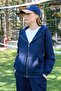 Basic Fermuarlı Kapüşonlu Oversize Sweatshirt - 2