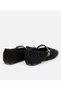 Women's Black Plush Fur Studded Ballerinas - 4