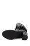 Women's Black Round Toe Bellows Thick Heeled Boots - 7