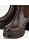 Women's Brown Rubber Detailed Thick Heeled Boots - 3