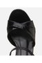 Women's Black Snake Pattern Evening Dress High Heel Sandals - 5