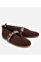 Women's Brown Knitted Detailed Mary Jane Strap Ballerinas - 2