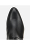 Women's Leather Black Soft Ankle Heeled Boots - 5