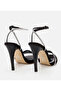 Women's Black Stone Evening Dress High Heel Sandals - 5