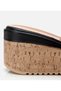 Women's Leather Black Stone Heeled Slippers - 4